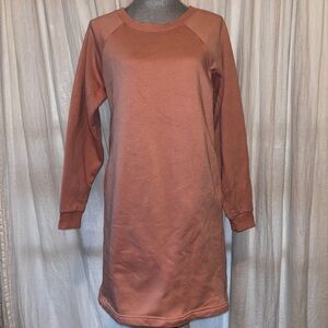 Pact Dusty Rose Long Sleeve Dress